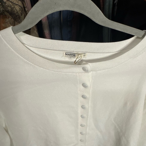 house of CB White Button-Down Shirt - Picture 2 of 3